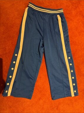 NEXT Navy Joggers with Yellow Side Stripes